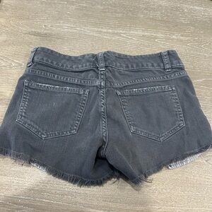 Carmar Navy Gray  Jean Shorts size 26 with frayed boho edge and striped pockets